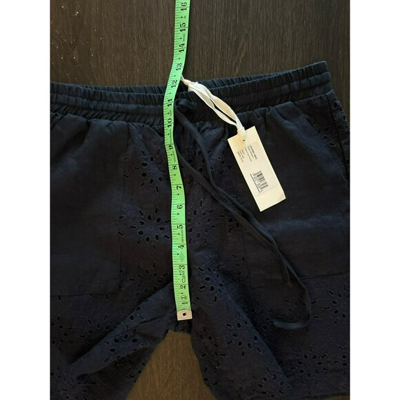 NWT Johnny Was Jade Nora Navy Eyelet Linen W/Cotton Lining Shorts Size S - Picture 8 of 9